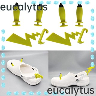 Eucalytus1 จี้หัวเข็มขัด รูปรองเท้า DIY สําหรับตกแต่งรองเท้า 6 ชิ้น