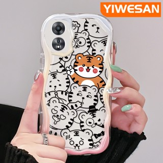 เคสโทรศัพท์มือถือแบบนิ่ม ใส กันกระแทก ลาย Good Luck Tiger Mascot สีครีม สําหรับ OPPO A58 5G A58X 5G A78 5G A1X 5G A55 5G A98 5G F23 5G A1 5G