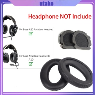 Utake แผ่นครอบหูฟังหนัง ทรงกลม สําหรับ Aviation Headset X A10 A20