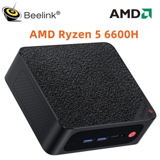 Beelink SER6 AMD Ryzen 5 6600H MINI PC Windows 11 Pro 16GB DDR5 4800MHZ 500GB NVME SSD คอมพิวเตอร์เกมมิ่ง 6 BT5.2