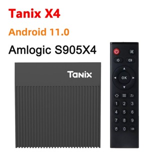 Tanix X4 กล่องรับสัญญาณสมาร์ททีวี Android 11.0 Amlogic S905X4 แรม 4GB รอม 32GB/64GB รอม 2.4G&amp;5G 100M LAN Youtube 4K VS X96 X4