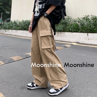 Moon  กางเกงขายาว คาร์โก้ กางเกง เชือกอเมริกันคลาสิค Cargo pants 2023 NEW AG080714 fashion คุณภาพสูง ทันสมัย สบาย A90M02K 36Z230909