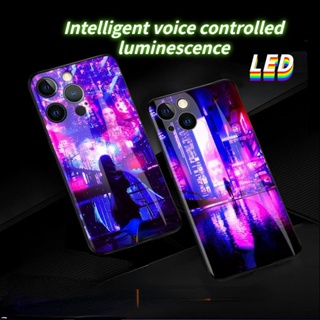 Mg เคสโทรศัพท์มือถือแบบแก้ว มีไฟกระพริบ LED สําหรับ Huawei P30pro nova9pro honor50pro nova10pro P40pro+ nova8pro mate30Epro nova7pro P40lite P50proplus mate40E 30pro