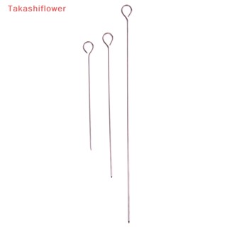 (Takashiflower) ไม้เสียบเนื้อห่าน สเตนเลส ทรงกลม สําหรับย่างบาร์บีคิว 10 ชิ้น