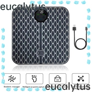 Eucalytus1 แผ่นนวดเท้าไฟฟ้า บรรเทาอาการปวดเท้า หน้าจอ LCD ชาร์จ USB