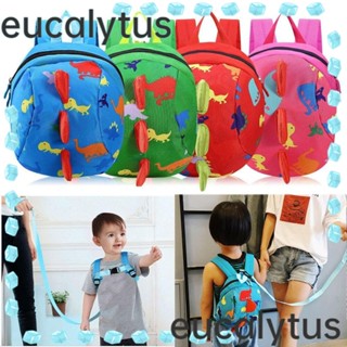 Eucalytus1 กระเป๋าเป้สะพายหลัง พร้อมสายรัดนิรภัย รูปไดโนเสาร์น่ารัก สําหรับเด็ก