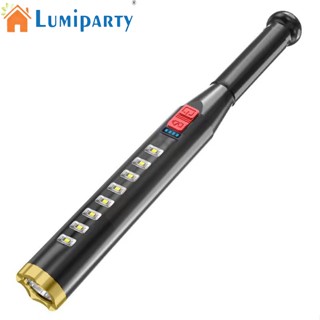 Lumiparty ไฟฉาย Led กันน้ํา ชาร์จ Usb ความสว่างสูง จอแสดงผลอัจฉริยะ Cob ไม้เบสบอล