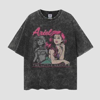 Ariel Disneys The Little Mermaid Vintage T-shirt Style Oversize Washed Tee