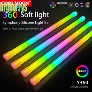 Coolmoon แถบไฟ LED Y360 5V ARGB 3PINx2+4PIN สําหรับคอมพิวเตอร์ [highways.th]