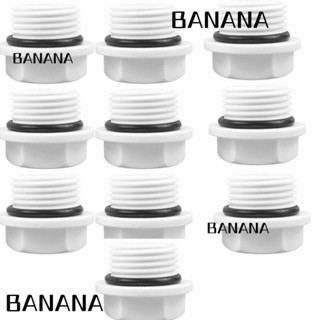 Banana1 ปลั๊กตัวผู้ PVC 20 มม. ติดตั้งง่าย สีขาว สําหรับสระว่ายน้ํา 10 ชิ้น