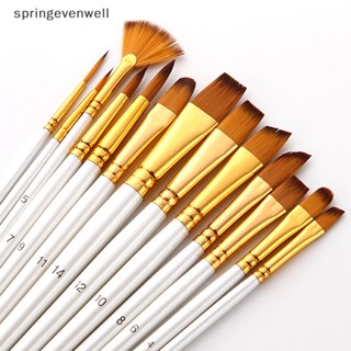 [springevenwell] ชุดแปรงอะคริลิค สําหรับศิลปินวาดภาพสีน้ํามัน 13 ชิ้น