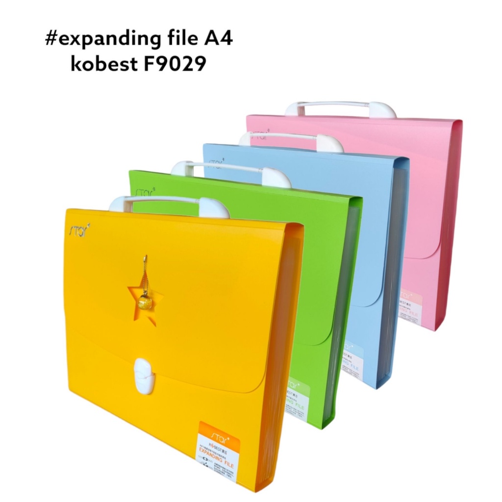 ไฟล์ขยาย Kobest Star F9029 ขนาด A4 13 โฟลเดอร์เอกสารกระเป๋านําเข้า 13 กระเป๋า 4 สี SHESB
