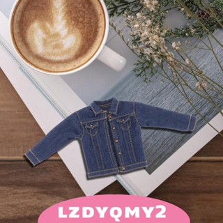 [Lzdyqmy2] เสื้อแจ็กเก็ตยีน สเกล 1/12 แฮนด์เมด สําหรับตุ๊กตา 6 นิ้ว