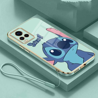 เคสโทรศัพท์มือถือ ซิลิโคนนิ่ม ขอบตรง ลายมอนสเตอร์ Stitch สําหรับ VIvo V21 5G V20 Pro SE V19 V17 V15 Pro V11i