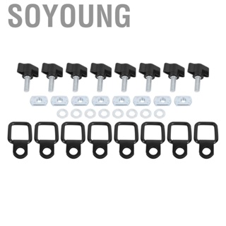 Soyoung Hard Top Quick   Fastener Kit Thumb Screw Nut Tie‑Down D‑Ring Fit for M10 M8.