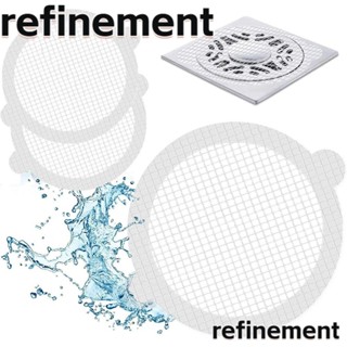 Refinement ฝาครอบท่อระบายน้ํา ทรงกลม ป้องกันผมอุดตัน แบบพกพา ใช้แล้วทิ้ง อุปกรณ์เสริม สําหรับห้องน้ํา 30 ชิ้น