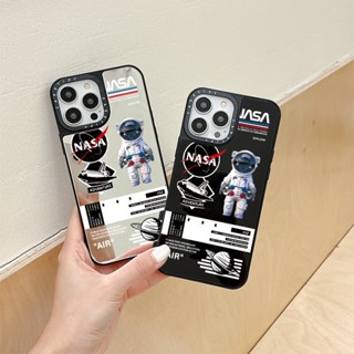 Casetify เคสโทรศัพท์มือถือแบบนิ่ม กันกระแทก ลายฉลากนักบินอวกาศ NASA สําหรับ iPhone 11 14 Pro Max 12 13 Mini Case X XR XS Max SE 2020 6 7 8 Plus