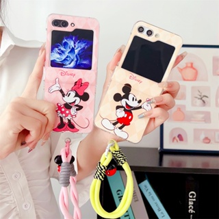 เคสโทรศัพท์มือถือ ลายการ์ตูนอนิเมะน่ารัก 3 in 1 พร้อมสายคล้อง สําหรับ Samsung Galaxy Z Flip 5 3 4 5G ZFlip3 ZFlip4 Flip3 Flip4 ZFLIP 5