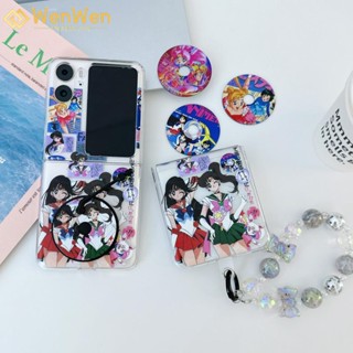 Wenwen เคสโทรศัพท์มือถือ แบบฝาพับ ลายการ์ตูนเซเลอร์มูน สําหรับ OPPO Find N2