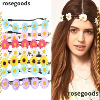 Rosegoods1 พวงหรีด เครื่องประดับผม งานแต่งงาน เดซี่ เด็กผู้หญิง แหวนผม