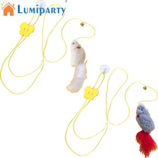 Lumiparty ของเล่นหนูจําลอง แบบเชือกแขวนประตู พับเก็บได้ สําหรับสัตว์เลี้ยง แมว