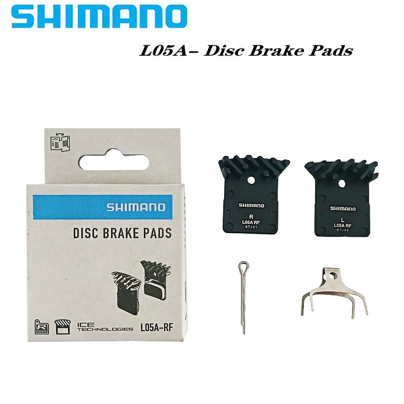 Shimano L05A ผ้าเบรค DEORE SLX XT เรซิ่นโลหะ Pad Cooling Fin Ice Tech Mountain Road R9170 R8070 RS805 RS505 เดิม