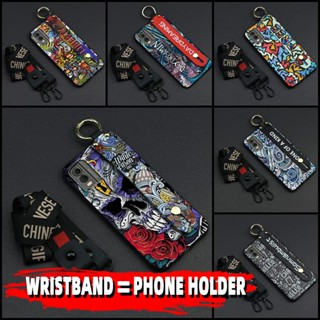 Anti-dust ring Phone Case For Nokia C32 Shockproof Fashion Design Wristband protective personality Graffiti Kickstand