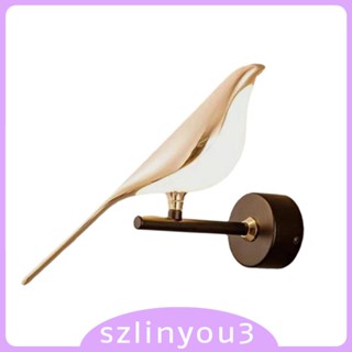 [Szlinyou3] โคมไฟอะคริลิค LED รูปนก สําหรับติดผนังข้างเตียงนอน