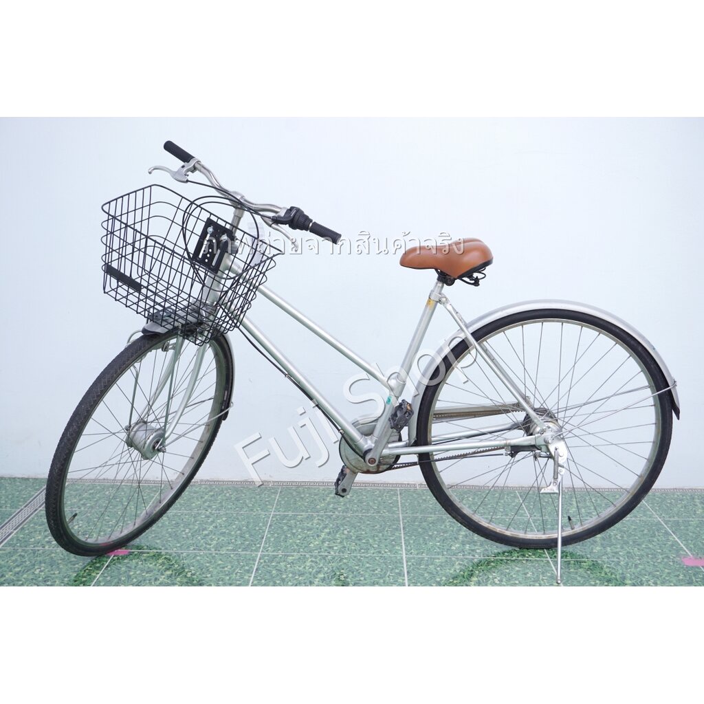 จักรยานแม่บ้านญี่ปุ่น - ล้อ 28 นิ้ว - มีเกียร์ - สีเงิน [จักรยานมือสอง]
