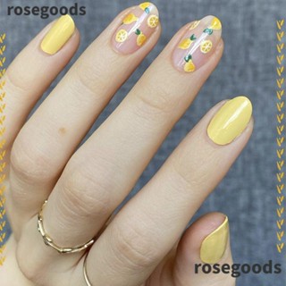 Rosegoods1 เล็บปลอม แบบสั้น สําหรับตกแต่งเล็บ DIY