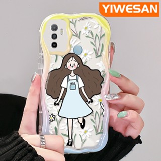 เคสโทรศัพท์มือถือแบบนิ่ม ใส ลายดอกไม้ เด็กผู้หญิง สีครีม หลากสี สําหรับ OPPO A53 2020 4G A53s 4G A32 A33 2020 A11s