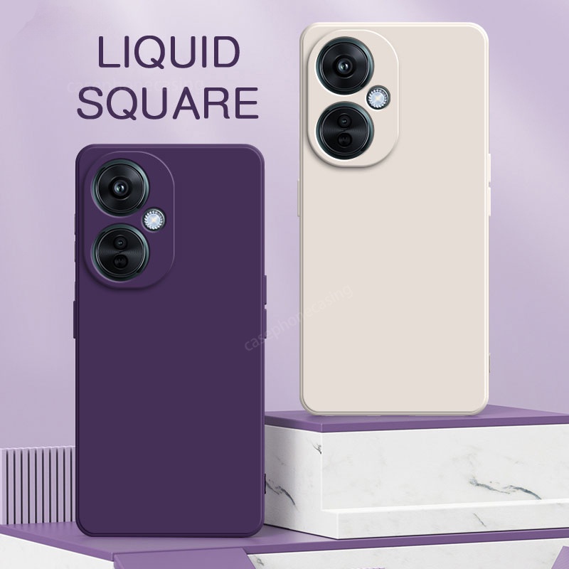 ของแท้ เคสโทรศัพท์มือถือ ซิลิโคนนิ่ม TPU ทรงสี่เหลี่ยม สีพื้น สําหรับ Oneplus Nord Ce 3 Lite 2023 5G Nordce3 Ce3 3lite Ce3lite