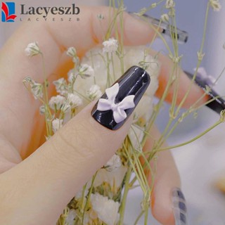 Lacyeszb โบว์น่ารัก 3D สีแคนดี้ หลากสี สําหรับตกแต่งเล็บ DIY 10 ชิ้น