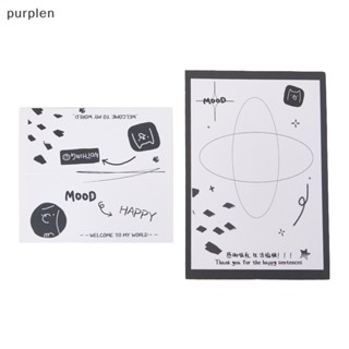 Purplen ชุดสติกเกอร์ซีลบรรจุภัณฑ์ ลายตัวอักษร สีดํา และสีขาว 10 ชิ้น