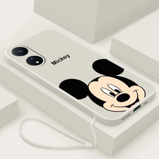 Honor X5 Plus X5plus X6 X6s X7 หรูหรา มิกกี้เมาส์ เคส เคลือบด้าน ซิลิโคนเหลว ด้านหลัง TPU เคสนิ่ม