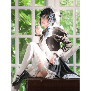 【Wetrose】Genshin Impact Cos Venti Maid ชุดเครื่องแต่งกาย สําหรับผู้ชายและผู้หญิง