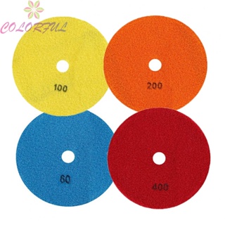 【COLORFUL】Versatile 5Inch Electroplated Diamond Polishing Pad for Glass For Granite Marble