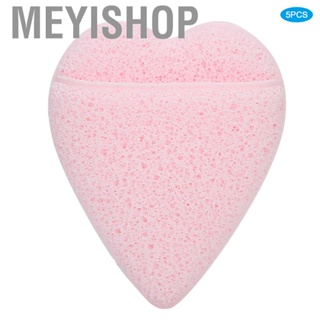 Meyishop Heart-Shaped Face Cleaning Sponge Exfoliating Makeup  Soft Puff Washing Pads