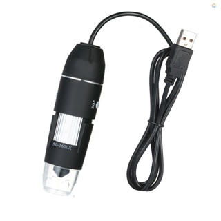 {fash} กล้องจุลทรรศน์ดิจิทัล USB 1600X พร้อมฟังก์ชั่น OTG ไฟ LED 8 ดวง แว่นขยาย พร้อมขาตั้ง