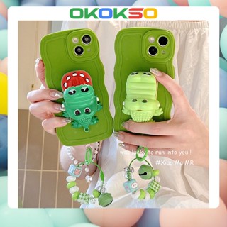 [OKOKSO] เคสโทรศัพท์มือถือนิ่ม กันกระแทก ลายการ์ตูนจระเข้ สามมิติ สําหรับ OPPO Reno9 Reno8 Reno7pro reno6 7z 8T 5 R17 A53 A9 2020 F11 A31 A3S A78 A77