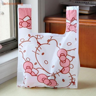 [Interesting] ถุงขยะพลาสติกหนา ลายการ์ตูน Hello kitty Cinnamoroll น่ารัก แบบพกพา คุณภาพสูง สําหรับเด็กผู้หญิง