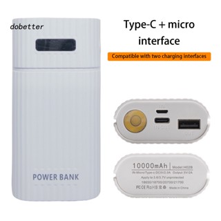 &lt;Dobetter&gt; กล่องพาวเวอร์แบงค์ 2 ชิ้น 18650 21700 ชาร์จแบตเตอรี่ ไม่ต้องเชื่อม