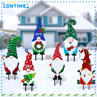 Lontime ป้ายซานตาคลอส DIY สําหรับตกแต่งสวน ลานคริสต์มาส กลางแจ้ง