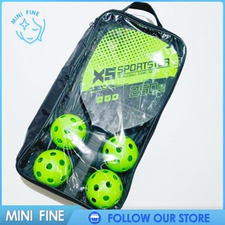 [ Pickleball Paddle Set ไม้พิกเกิลบอล น้ําหนักเบา และกระเป๋าจัดเก็บ สีดํา