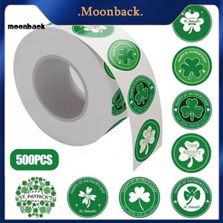 &lt;moonback&gt; สติกเกอร์กราฟฟิตี้ ทรงกลม ลายใบโคลเวอร์ 8 แบบ กันน้ํา สําหรับติดตกแต่งโรงเรียน 1 ม้วน