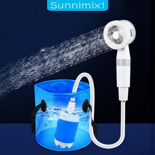 [Sunnimix1] เครื่องปั๊มน้ําไฟฟ้า แบบพกพา ปรับได้ สําหรับอาบน้ํา ปีนเขา ท่องเที่ยว ล้างรถ