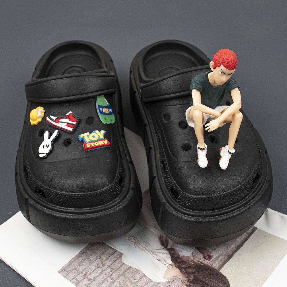 การ์ตูน Slam Dunk Action Figure Jibbits สําหรับรองเท้าแตะ Pins ชุด Kaede Rukawa รองเท้า Charms อะนิเมะ Jibitz Charm Sakuragi Jibits รองเท้าแตะรองเท้าเด็กอุปกรณ์ตกแต่ง