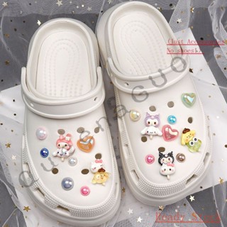 CROCS Jibbitz set（ไม่รวมรองเท้า）ตัวติดรองเท้า Crocs แบบใส รูปการ์ตูนกระต่ายน่ารัก ประดับลูกปัด DIY สําหรับตกแต่งรองเท้า