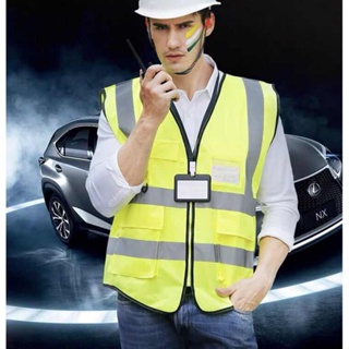 อุปกรณ์ว่ายน้ำ  เล่นน้ำ Reflective Vest、ความปลอดภัยเสื้อกั๊กสะท้อนแสงสูงสะท้อนแสงเพื่อความปลอดภัยเสื้อกั๊กมีซิป