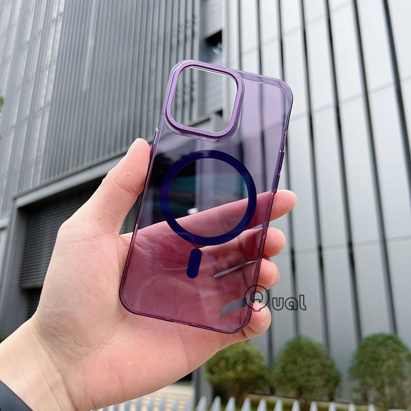 เคสโทรศัพท์มือถือแบบใส แม่เหล็ก เรียบง่าย ไฮเอนด์ สําหรับ iphone 14ProMax 13Pro PNTG